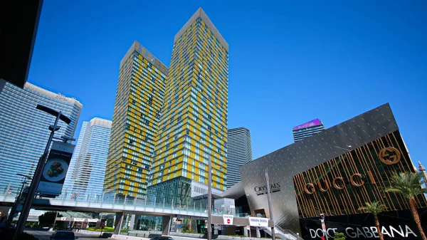 拉斯维加斯 Usa 2018年9月17日 拉斯维加斯水晶市中心零售区 城市中心 City Center 是一个由酒店 赌场和住宅组成的大型建筑群 是美国历史上最大的私人投资建筑 — 图库照片