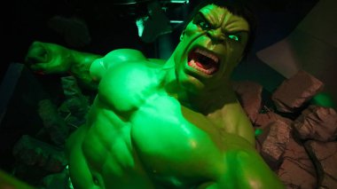 Las Vegas, Nv / Usa - 09 Ekim 2017: Madame Tussauds Müzesi 'ndeki İnanılmaz Hulk dev modeli..