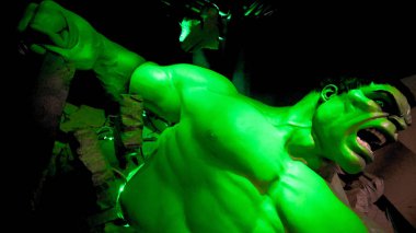 Las Vegas, Nv / Usa - 09 Ekim 2017: Madame Tussauds Müzesi 'ndeki İnanılmaz Hulk dev modeli..