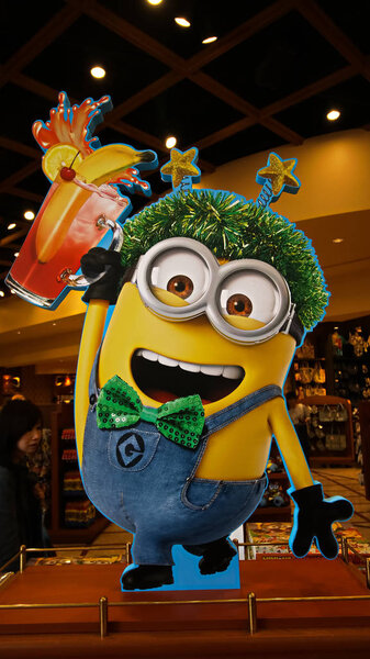 Osaka Japon Janv 2019 Gros Plan Sur Statue Happy Minion — Photo
