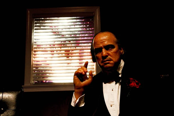 Los Angeles 2013 Október Marlon Brando Viaszműve Keresztapaként Don Vito — Stock Fotó