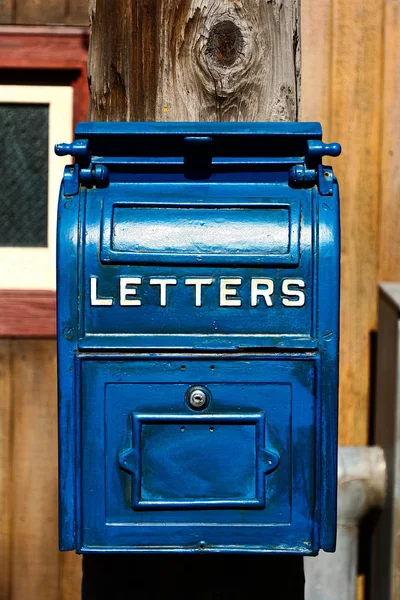 Traditional Old Blue mail letter boxTraditional Old Blue mail letter box