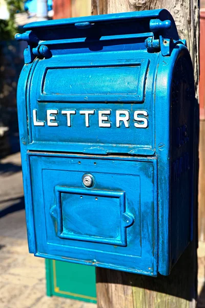 Traditional Old Blue mail letter boxTraditional Old Blue mail letter box