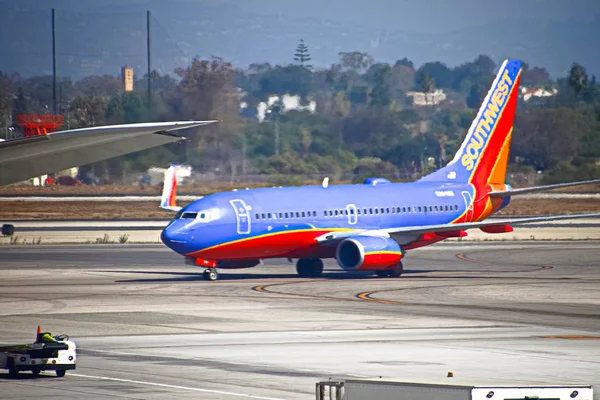Los Angeles Sep 2018 Southwest Airlines Passenger Jet Lands Los — Stock Photo, Image