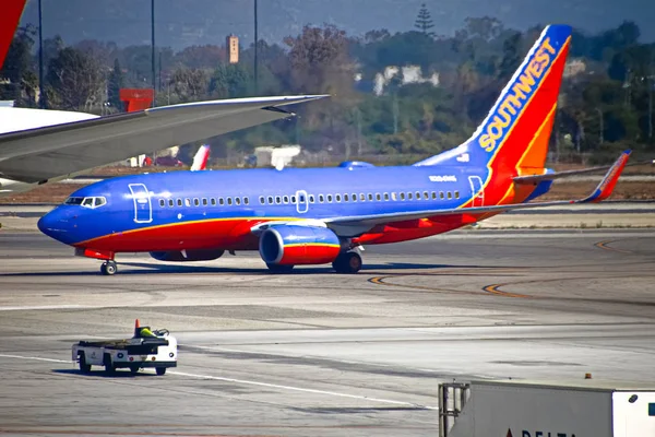 Los Ángeles Sep 2018 Avión Pasajeros Southwest Airlines Aterriza Aeropuerto —  Fotos de Stock