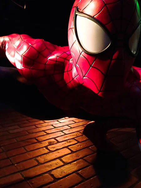 2017年10月10日 拉斯维加斯 乌萨斯州 在拉斯维加斯杜莎夫人博物馆 Madame Tussaud 拍摄蜘蛛人雕像 — 图库照片