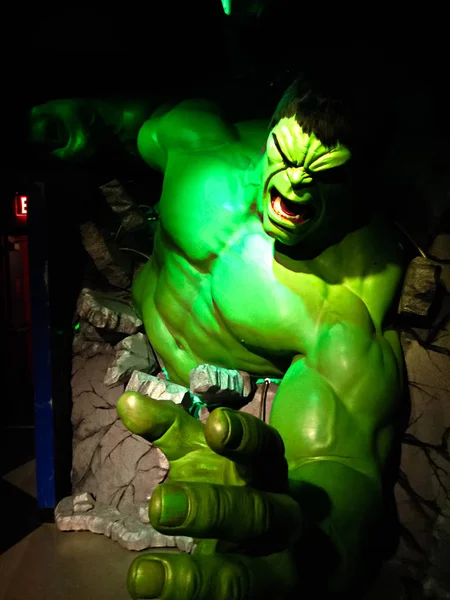 Las Vegas, Nv / Usa - 09 Ekim 2017: Madame Tussauds Müzesi 'ndeki İnanılmaz Hulk dev modeli..