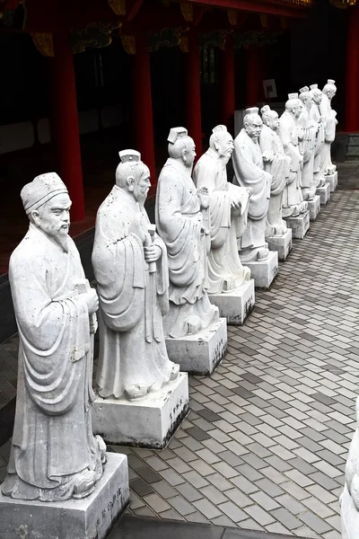 Followers Statues Confucian Temple Nagasaki Japan — Stock Photo, Image