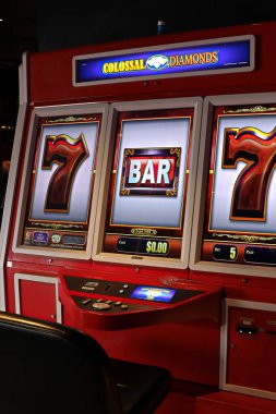 Las Vegas, Nv / Usa Sep 13. 2018: Park Mgm Kumarhanesi 'ndeki slot makinesi ekranını kapatın. 
