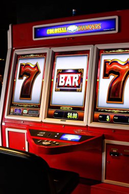 Las Vegas, Nv / Usa Sep 13. 2018: Park Mgm Kumarhanesi 'ndeki slot makinesi ekranını kapatın. 