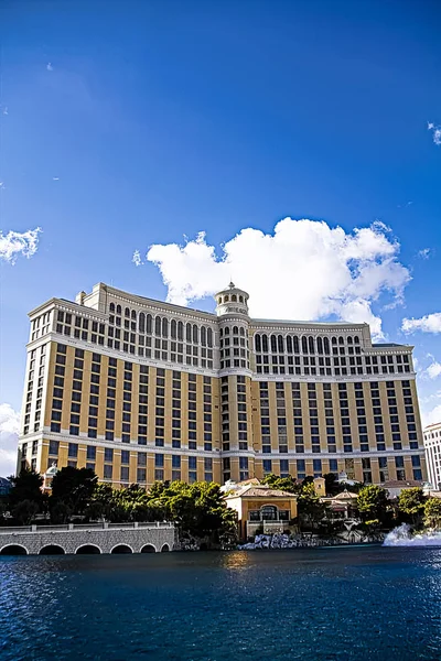 ลาสเวก Usa นยายน 2018 มมองของ Bellagio และ Caesars Palace โรงแรมและคาส — ภาพถ่ายสต็อก