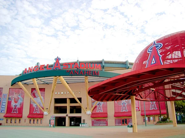 Anaheim Los Angeles Października 2016 Główne Wejście Angel Stadium Pierwszej — Zdjęcie stockowe