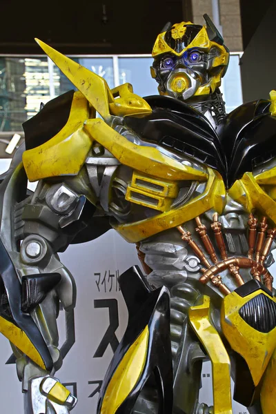 Osaka Kansai Japón Julio 2014 Réplica Estatua Del Robot Bumblebee — Foto de Stock