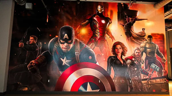 Las Vegas Usa Oct 2017 Superheroes Iron Man Thor Captain — ストック写真
