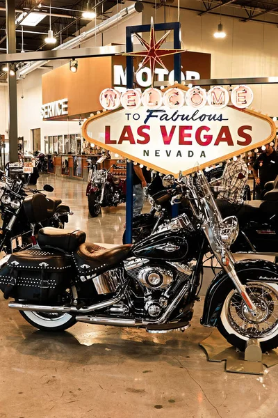 ラスベガス Usa 2015年11月2日 ラスベガス サイン プロモーションハーレーダビッドソンオートバイディーラー ストアラスベガスでハーレーダビッドソンのオートバイ — ストック写真