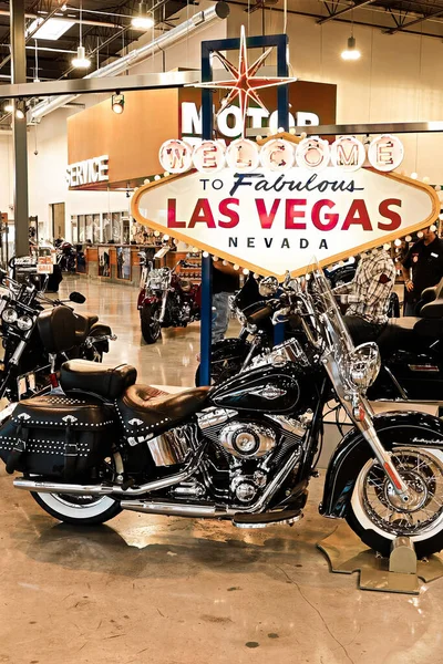 ラスベガス Usa 2015年11月2日 ラスベガス サイン プロモーションハーレーダビッドソンオートバイディーラー ストアラスベガスでハーレーダビッドソンのオートバイ — ストック写真