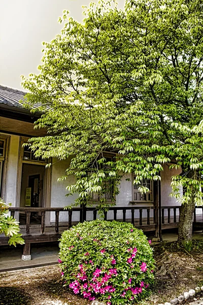 Japonský Styl Starý Dom Krajina Staré Japonské Architektury Zahrady Starý — Stock fotografie