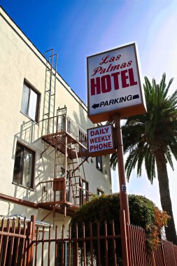 Hollywood, CA / USA - 28 Ekim 2013; The Las Palmas Hotel.Las Palmas Hotel 