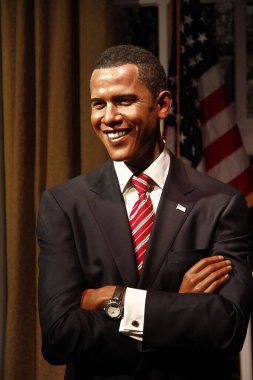 LAS VEGAS, NV / USA - Kasım 05, 2011: Barack Obama Madam Tussauds 'un eski başkanı Marie Tussaud 1761 yılında Marie Grosholtz adıyla dünyaya geldi.