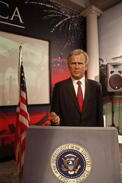 Las Vegas Usa Nov 2011 Waxwork George Bush Display Madame — Stock Photo, Image