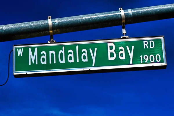Señal Tráfico Mandalay Bay Road Las Vegas — Foto de Stock