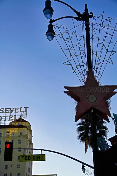 Los Angeles Oct 2017 View Star Shaped Neon Sign Hollywood — Stock Photo, Image