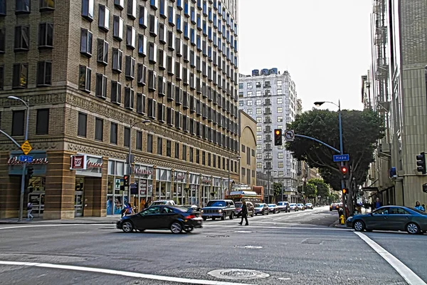 Downtown Los Angeles Usa 2018 7Th Street Der Kreuzung Mit — Stockfoto