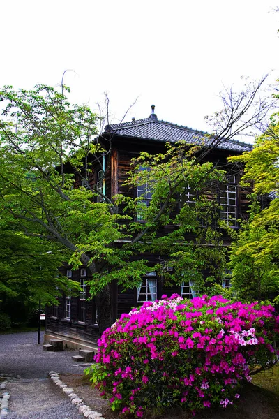 Japanese style old house,architecture.Landscape of old Japanese architecture and garden.old Japanese house that is a historical building.Meijimura, the sacred place of the anime kimetsu no yaiba.