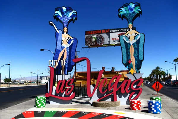 Las Vegas Usa Sep 2018 New Gate Sign City Las — стокове фото