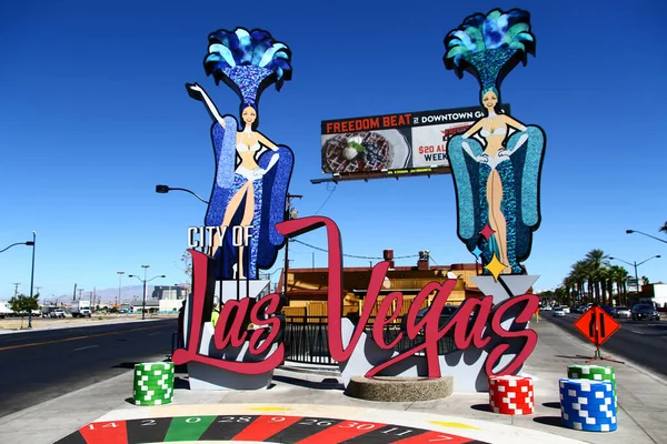 Las Vegas Usa Sep 2018 New Gate Sign City Las — Stock Photo, Image