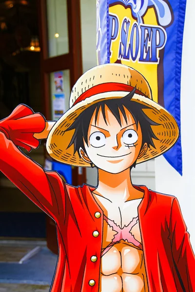 나가사키 2013 일본의 애니메이션 Monkey Luffy Photo Monkey Luffy Japanese — 스톡 사진