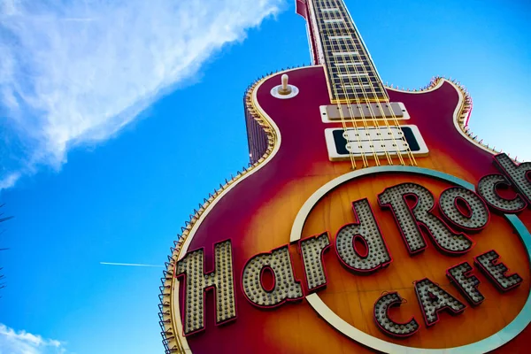 Las Vegas Eua Outubro 2016 Sinal Icônico Restaurante Hard Rock — Fotografia de Stock