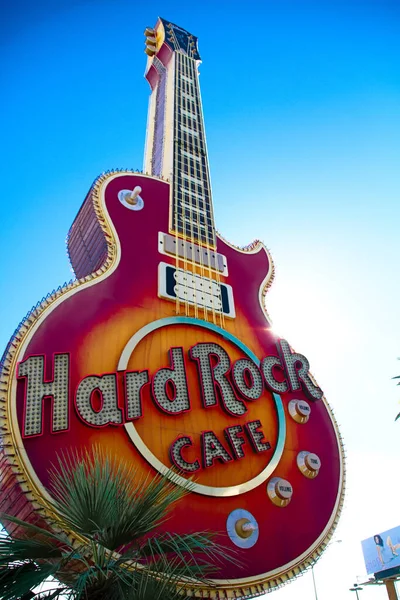 Las Vegas Usa Oct 2016 Den Ikoniska Skylten Hard Rock — Stockfoto
