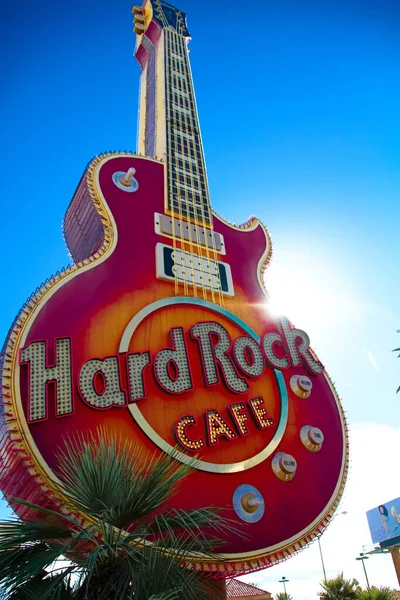 Las Vegas Сша Oct 2016 Iconic Sign Hard Rock Cafe — стокове фото
