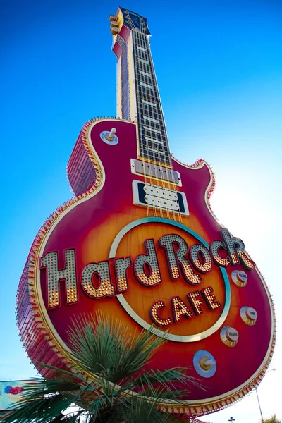 Las Vegas Usa Oct 2016 Den Ikoniska Skylten Hard Rock — Stockfoto