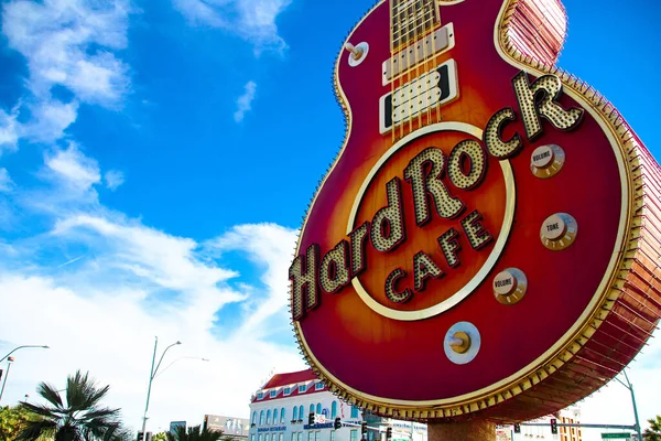 Las Vegas Eua Outubro 2016 Sinal Icônico Restaurante Hard Rock — Fotografia de Stock