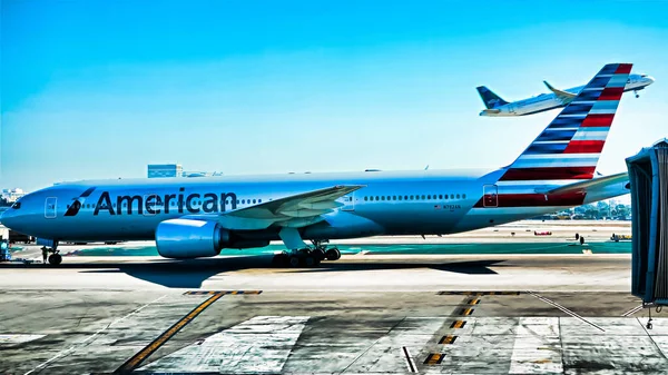 Los Angeles Usa 2017 Jettaxis Von American Airlines Für Den — Stockfoto