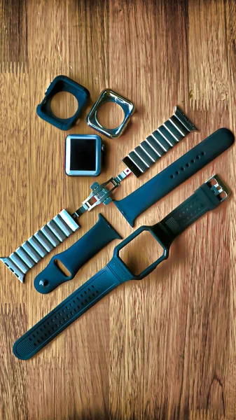 Varie Parti Smart Watch Watchband Cinturino Silicone Orologi Sportivi — Foto Stock