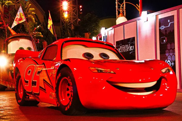 Anaheim Usa Listopada 2008 Samochody Błyskawica Mcqueen Paradzie Disney Land — Zdjęcie stockowe