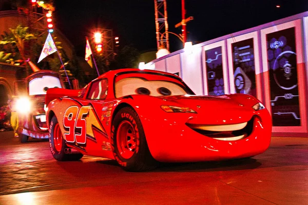 Anaheim Usa Nov 2008 Cars Lightning Mcqueen Parade Disney Land — Stock Photo, Image