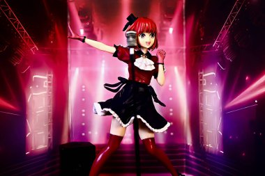 OSAKA,JAPAN - SEP 15 2023 : A figure that reproduces B Komachi's stage from the Japanese anime 