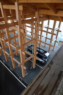 OSAKA, JAPAN - AUGUST 22, 2025 : Editorial photo of pavilions and exhibits showcasing future visions at the 2025 Osaka, Kansai Expo. 