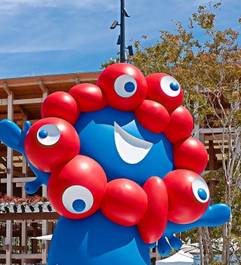 OSAKA, JAPAN - AUGUST 22, 2025 : Editorial photo of pavilions and exhibits showcasing future visions at the 2025 Osaka, Kansai Expo. 
