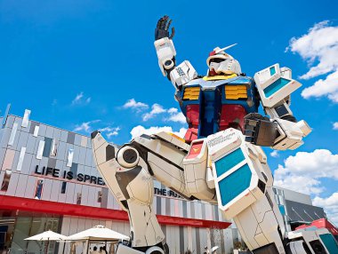 OSAKA, JAPAN - AUGUST 22, 2025 : Editorial photo of pavilions and exhibits showcasing future visions at the 2025 Osaka, Kansai Expo. 