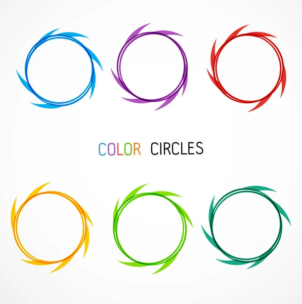 Color Circles Set Vector Illustration — Stock Vector