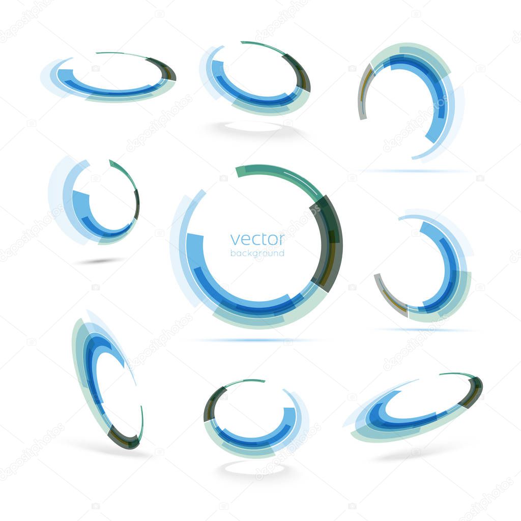 Color circles set. Vector illustration.