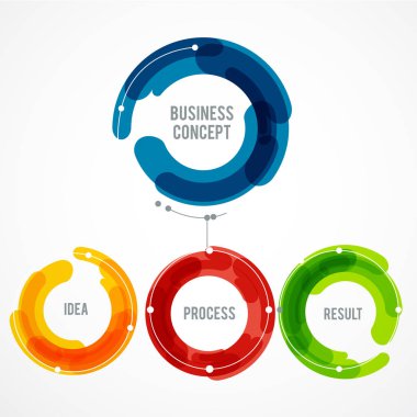 Renk daireleri ayarlandı. Vektör illüstrasyonu.