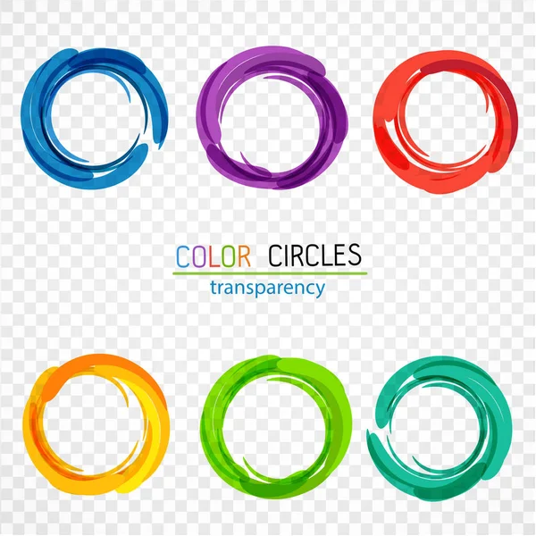 Color Circles Set Vector Illustration — Stock Vector