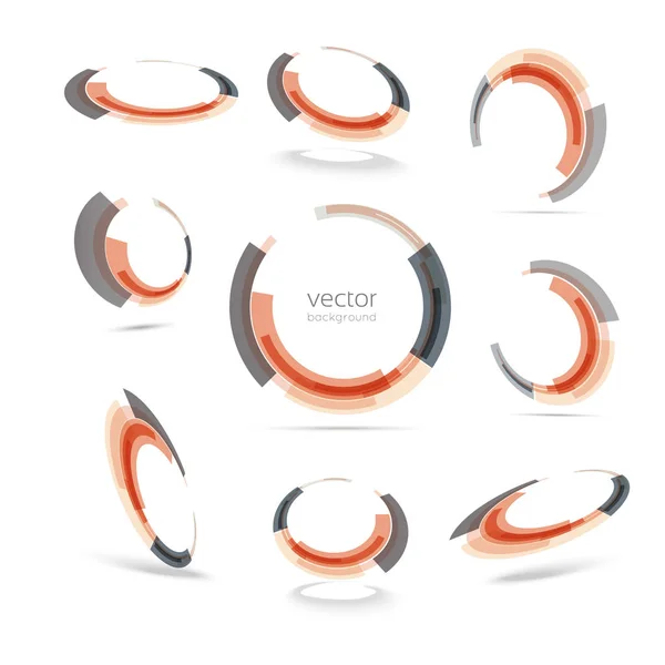 Cercles Couleur Réglés Illustration Vectorielle — Image vectorielle