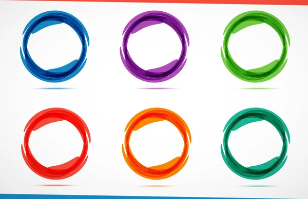 Set Cercuri Culori Ilustrație Vectorială — Vector de stoc